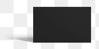 Png black business card mockup on transparent background