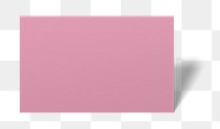 Png pink business card mockup on transparent background