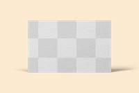 Png business card mockup on beige background