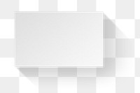 Png white business card mockup on transparent background