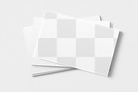 Png business card mockup on gray background