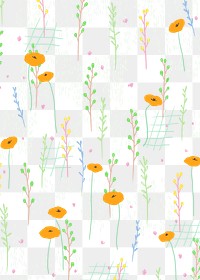 Bright png floral pattern transparent design element