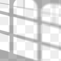 PNG curved window shadow design element