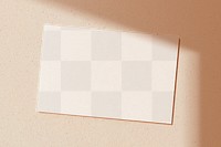 PNG blank card mockup on a beige concrete