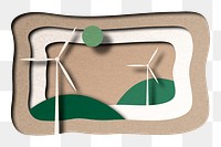 Png wind farm renewable energy for sustainable living campaign paper craft