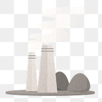 Png coal power plants gray air pollution paper craft