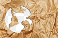 Png transparent earth with ripped brown paper background