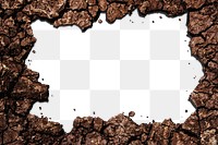 Png brown soil frame for world environment campaign