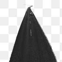 PNG grayscale boulevard with a car design element