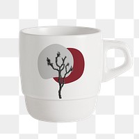 PNG mug mockup of natural design element