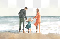 PNG family time transparent background color pencil illustration