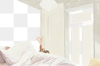 PNG bedroom transparent background color pencil illustration