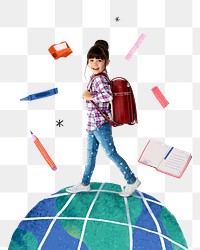 Student png go to school on transparent background