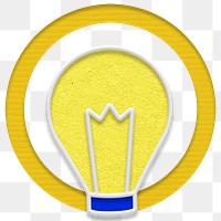 Png creative light bulb design element for marketing