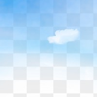 Sky png on transparent blue background