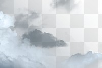 Cloud png on abstract transparent background