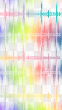 Tie dye png pattern on colorful watercolor transparent background