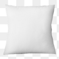Png white cushion pillow mockup on transparent background
