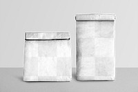 Png transparent folded bags mockup