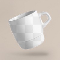 Png transparent mug mockup tilted