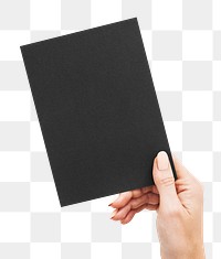 Png blank card mockup held by a hand