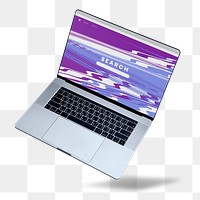 Png computer laptop mockup on transparent background