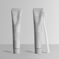 Png transparent cosmetic product mockup on cement background