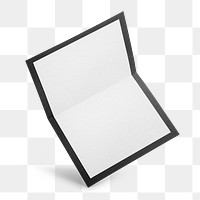 Paper card png mockup on transparent background