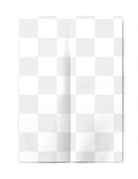 Png transparent poster mockup on white background