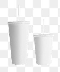 Png soda cup mockup on transparent background