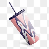 Png soda cup mockup on transparent background