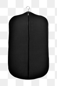 Png suit cover bag mockup in black