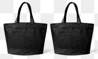 Png black tote bag mockup