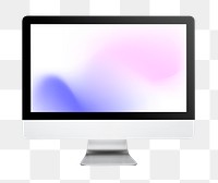 Png computer mockup on transparent background