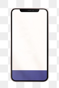 Png phone mockup on transparent background