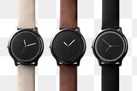 Png watches mockup on transparent background