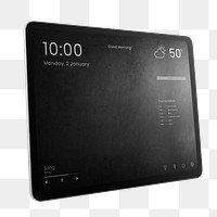 Png tablet mockup on transparent background