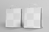 Png white paper bags mockup