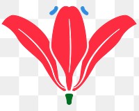 Flower minimal icon png illustration for branding