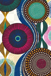 African ethnic pattern png in vintage style