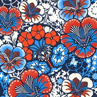 Batik pattern png in vintage style, remixed from public domain artworks