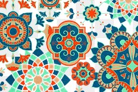 Rangoli pattern png in colorful tone, remixed from public domain artworks