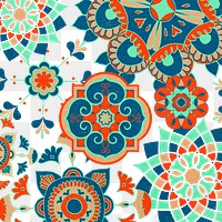 Rangoli pattern png in colorful tone, remixed from public domain artworks