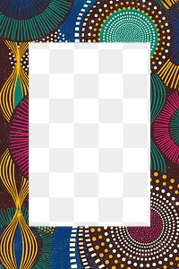 Ethnic frame png with geometric pattern