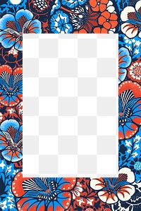Vintage frame png with batik pattern, remixed from public domain artworks