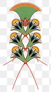 Ancient Egyptian lotus png sticker illustration, remixed from public domain artworks