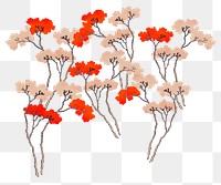 Vintage Japanese sakura png sticker illustration, remixed from public domain artworks