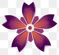 Mexican ethnic flower png sticker illustration