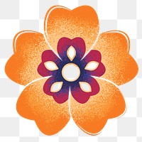 Mexican ethnic flower png sticker illustration