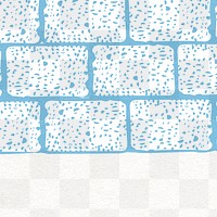 Background png in blue with vintage brick wall illustration, remixed from artworks by Moriz Jung